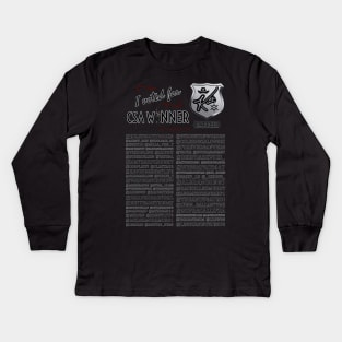 I voted for Kat! - CSA Winner Kids Long Sleeve T-Shirt